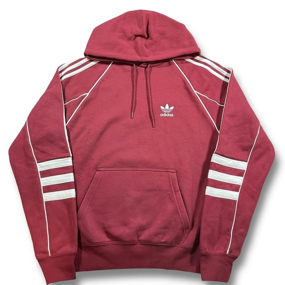 ADIDAS ORIGINALS BURGUNDY TREFOIL HOODIE - (XS-S) - Picture 1 of 4